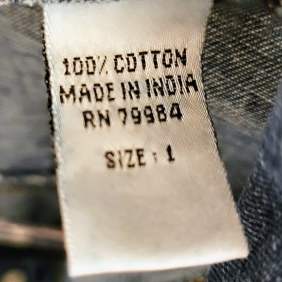 Chico's Design Embroidered Denim Vest Size 1 - Picture 3 of 6